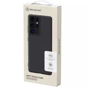 Накладка силиконовая Breaking Soft Touch с микрофиброй для iPhone 13 Pro (Черный)	 41401