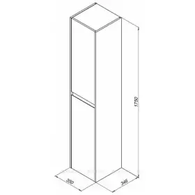 Пенал Aquanet Nova Lite 35 цв.бел. глянец (242266)