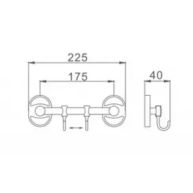 Планка 2 крючка Haiba HB1915-2