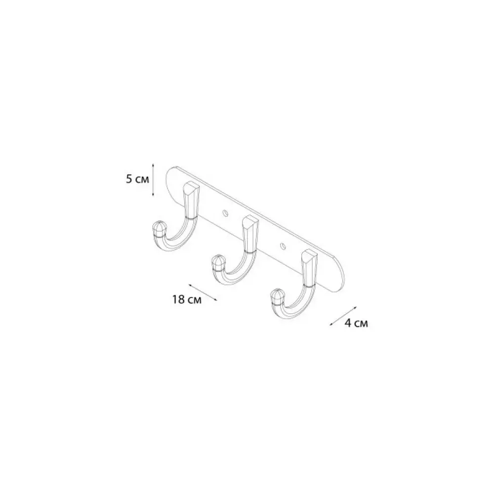 Планка 3 крючка Fixsen FX-1713
