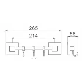 Планка 3 крючка Haiba HB8615-3