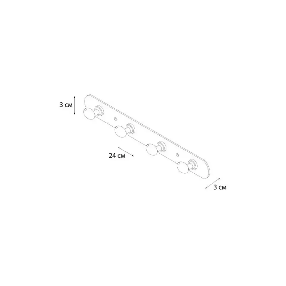 Планка 4 крючка Fixsen FX-1414