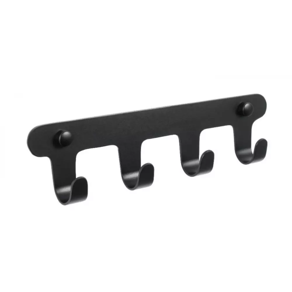 Планка 4 крючка Fixsen FX-805В-4 черная