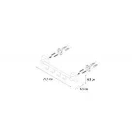 Планка 4 крючка Fixsen Kvadro (FX-61305B-4)