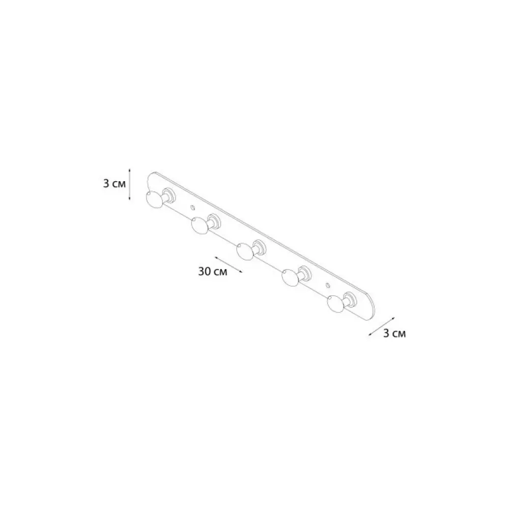 Планка 5 крючков Fixsen FX-1415