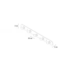Планка 5 крючков Fixsen FX-1415