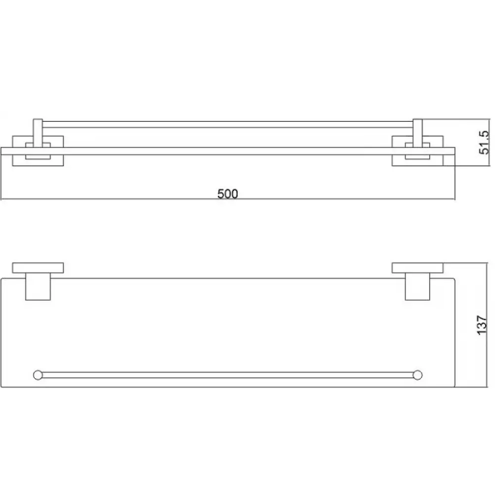 Полка Belz B90307 квадрат, черный матовый