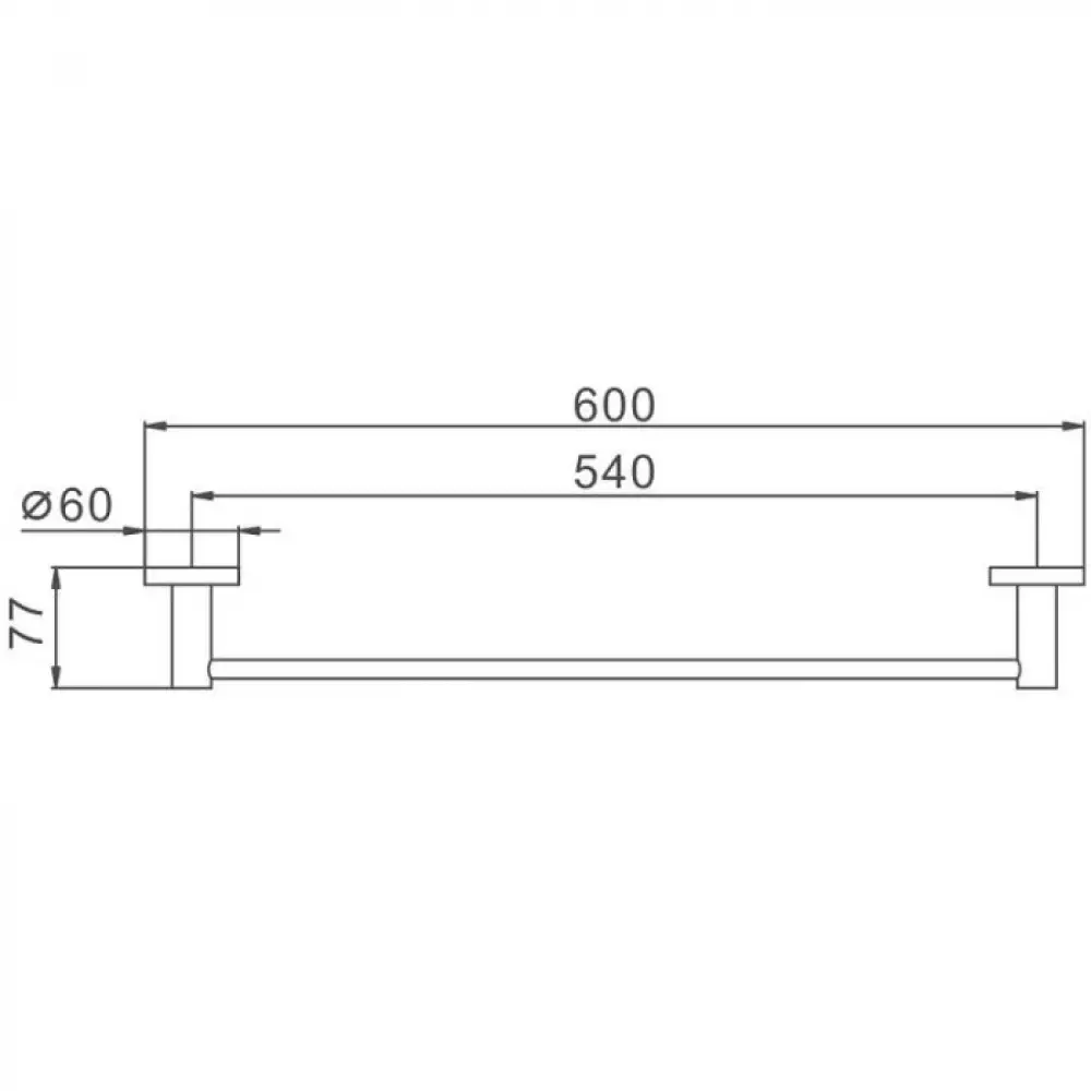 Полотенцедержатель Haiba HB8301 одинарный 600мм