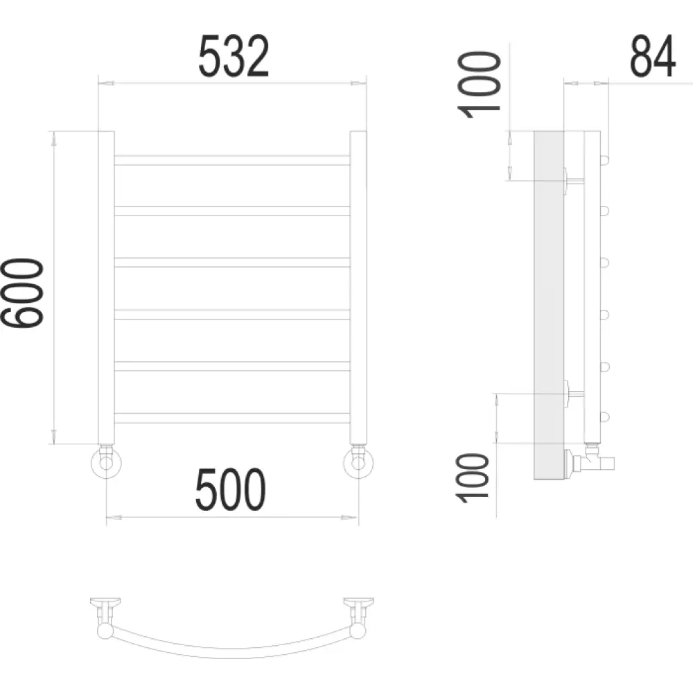 Полотенцесушитель Terminus Классик П6 500*600