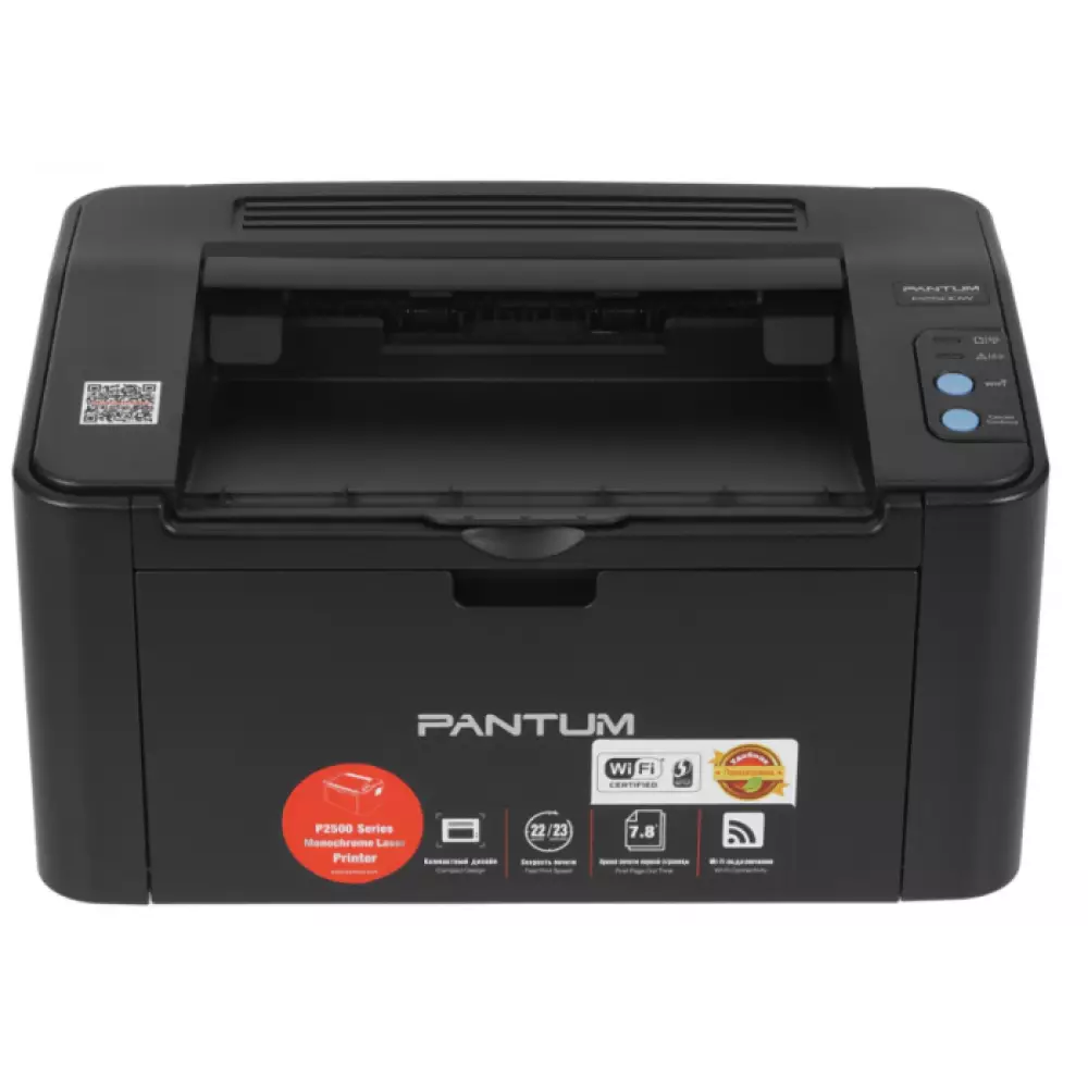 Принтер лазерный Pantum P2500W (А4, 22 стр., 1200x1200 dpi, 128 MB, USB, WiFi)