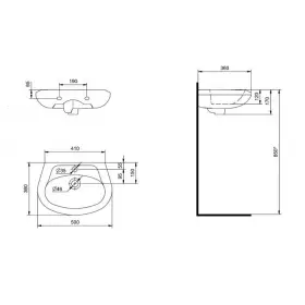 Раковина Santek Бриз-50 (1WH110451)