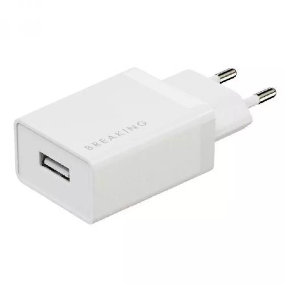 СЗУ Breaking P-05, USB-А, 12W, 2.4A (Белый) 22107