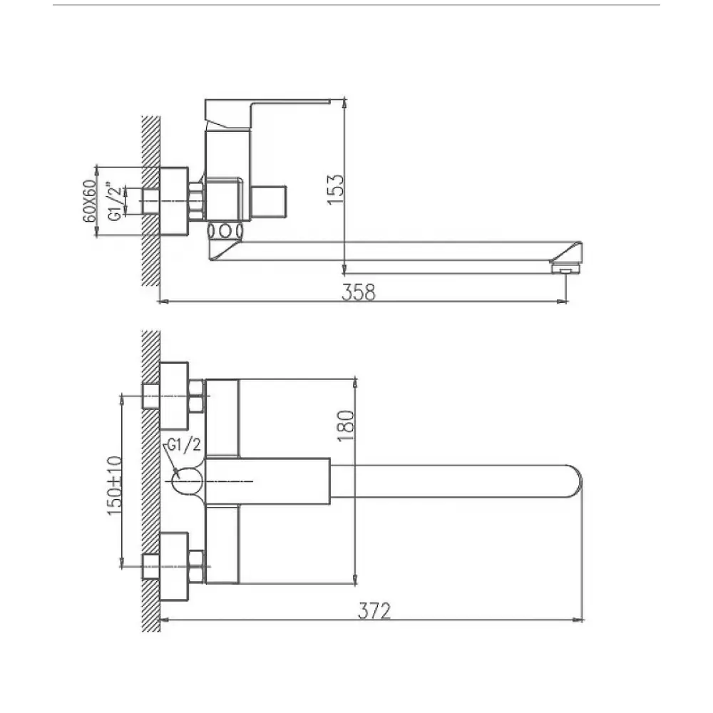 Смеситель для ванны Haiba HB22191