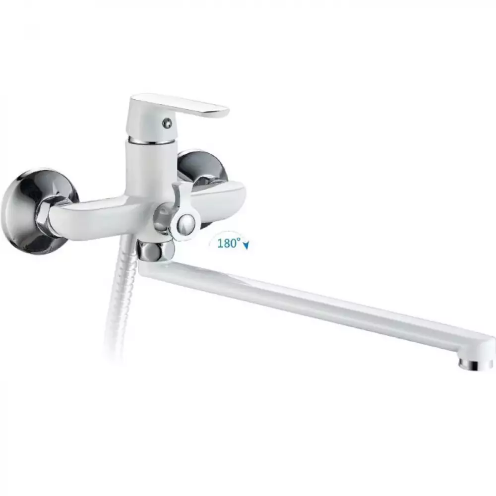 Смеситель для ванны Haiba HB22804, белый/хром
