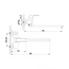Смеситель для ванны Lemark LM4517C SEDAL