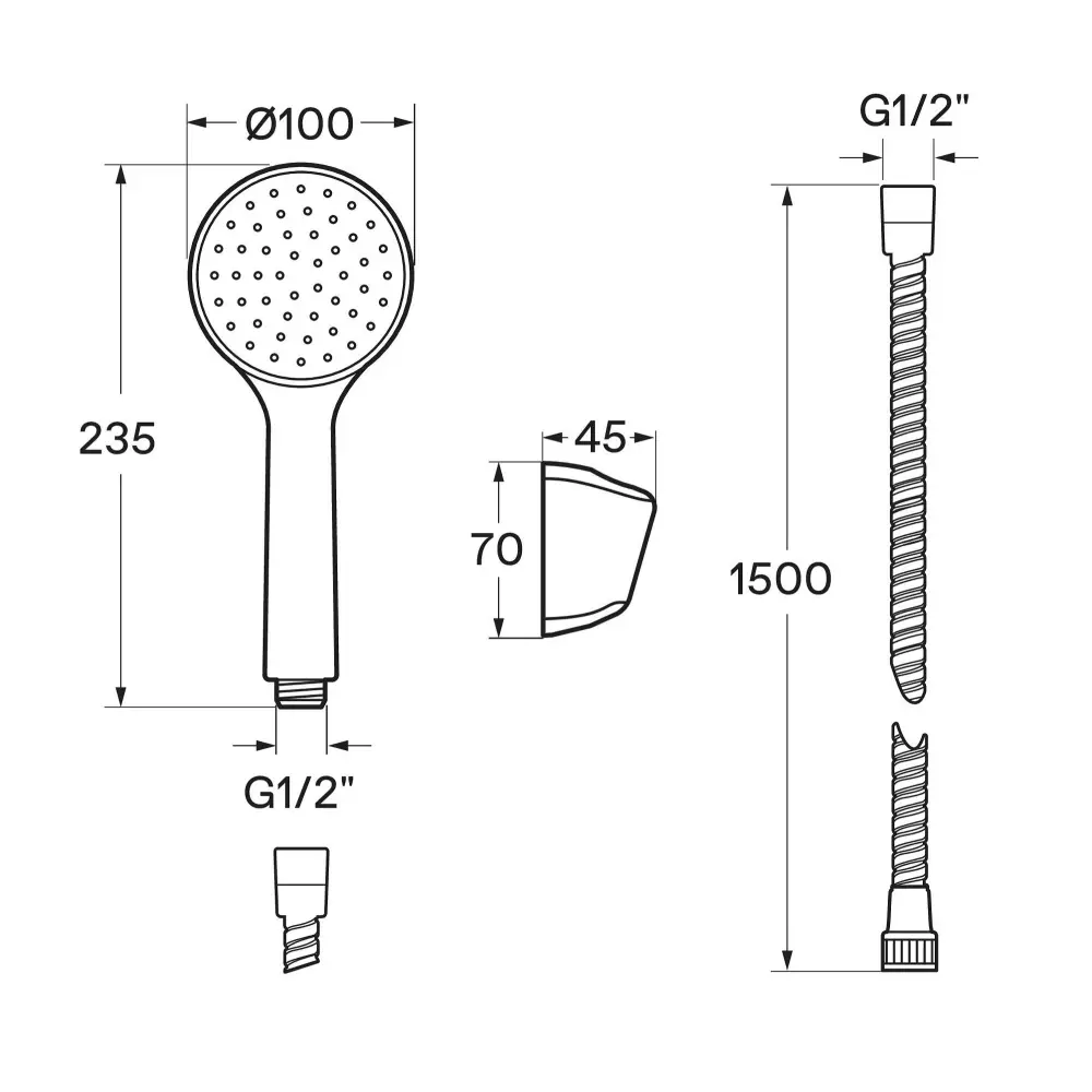 Смеситель для ванны Santek Арма WH5A1007N001, черный