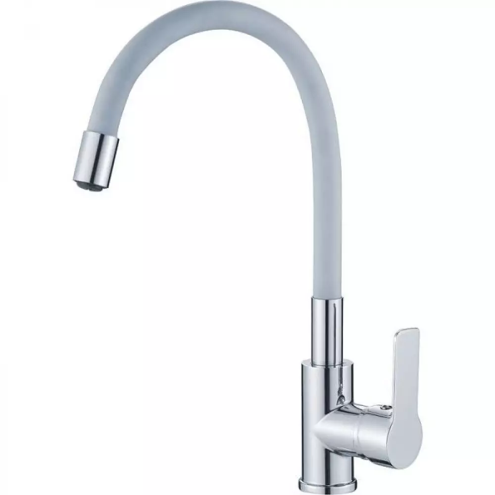Смеситель для кухни Haiba HB70112-3, с гибким изливом серый