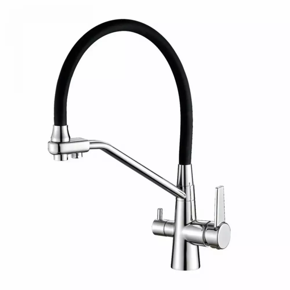 Смеситель для кухни Haiba HB76855 хром, с подключ. фильтра питьевой воды