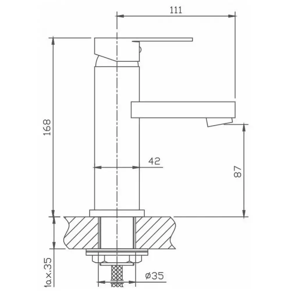 Смеситель для раковины Haiba HB1002, хром
