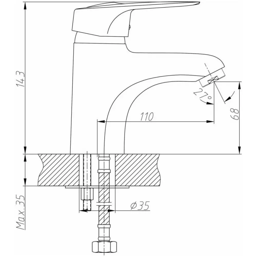 Смеситель для раковины Haiba HB1004