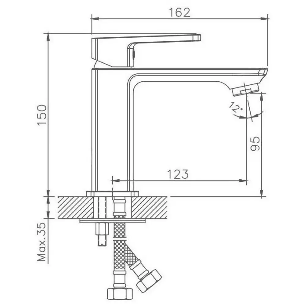 Смеситель для раковины Haiba HB10176, хром