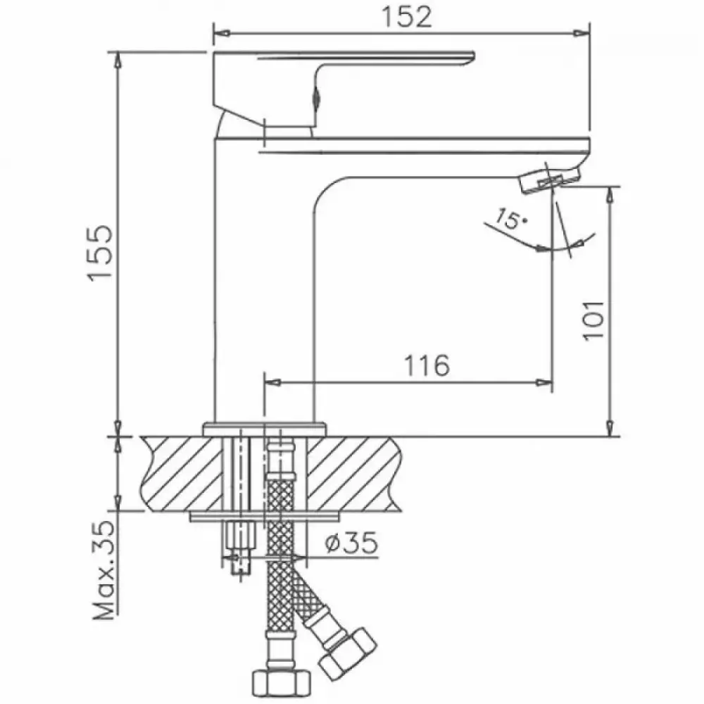 Смеситель для раковины Haiba HB10505-8, белый/хром