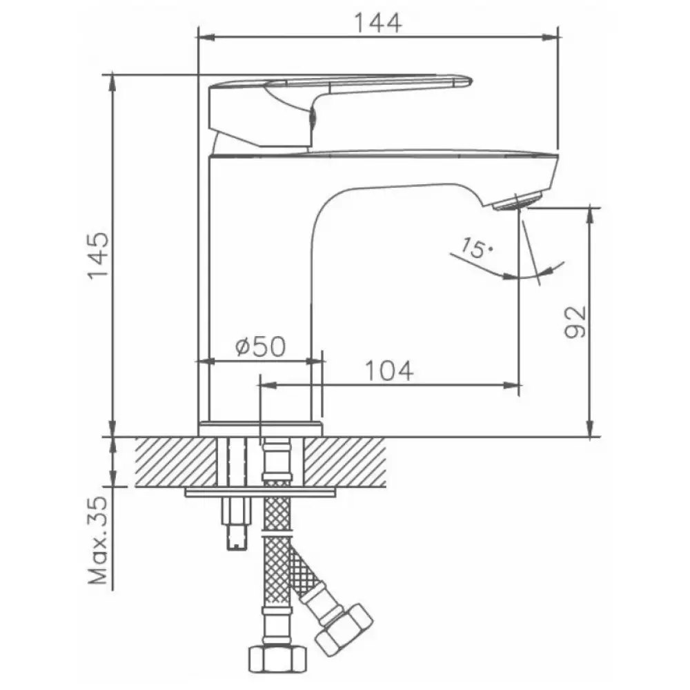 Смеситель для раковины Haiba HB10563, хром
