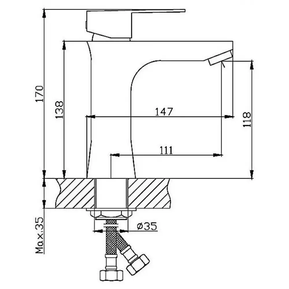 Смеситель для раковины Haiba HB10802