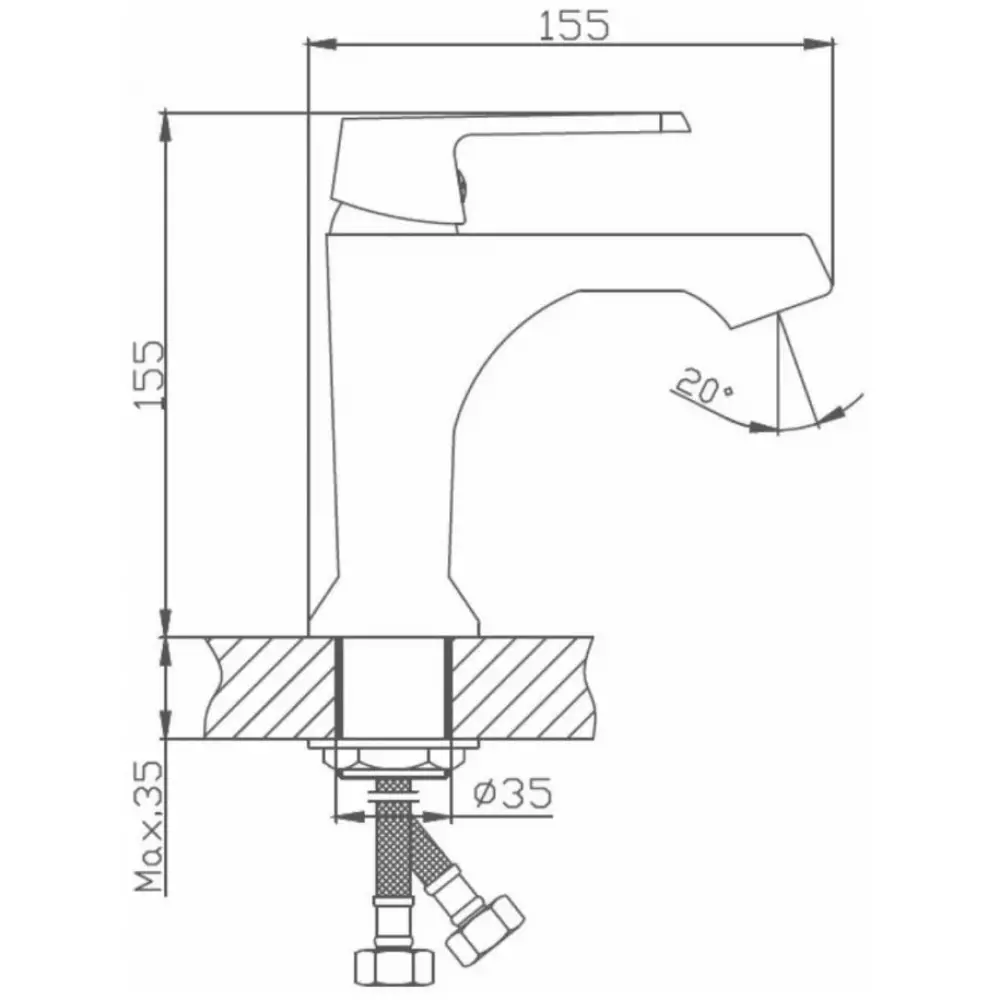 Смеситель для раковины Haiba HB10804, белый/хром
