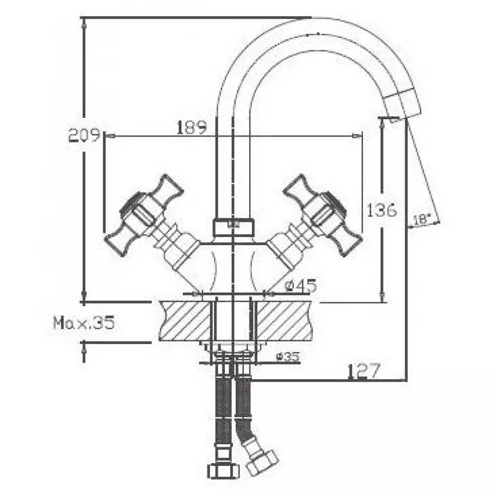 Смеситель для раковины Haiba HB4524