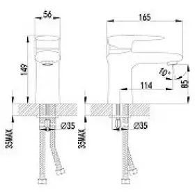 Смеситель для раковины Lemark LM4406C, SEDAL