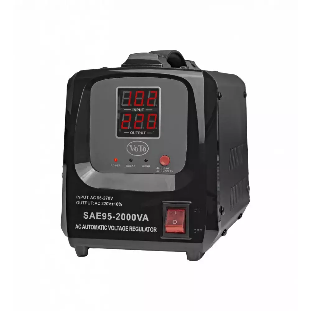 Стабилизатор напряжения Voto SAE95-2000VA led черный