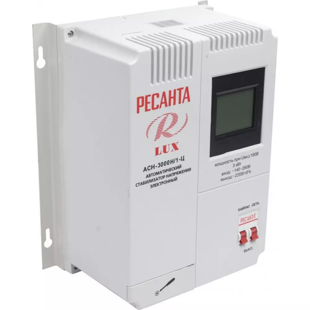 Стабилизатор напряжения Ресанта 3кВт (140-260В) АСН-3000Н/1-Ц LUX