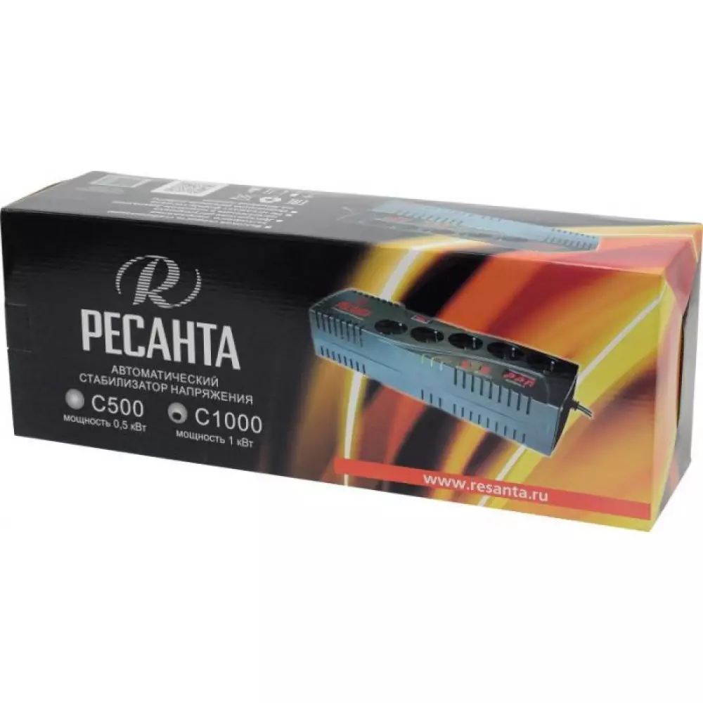 Стабилизатор напряжения Ресанта С1000  0.9кВт (140-260В)