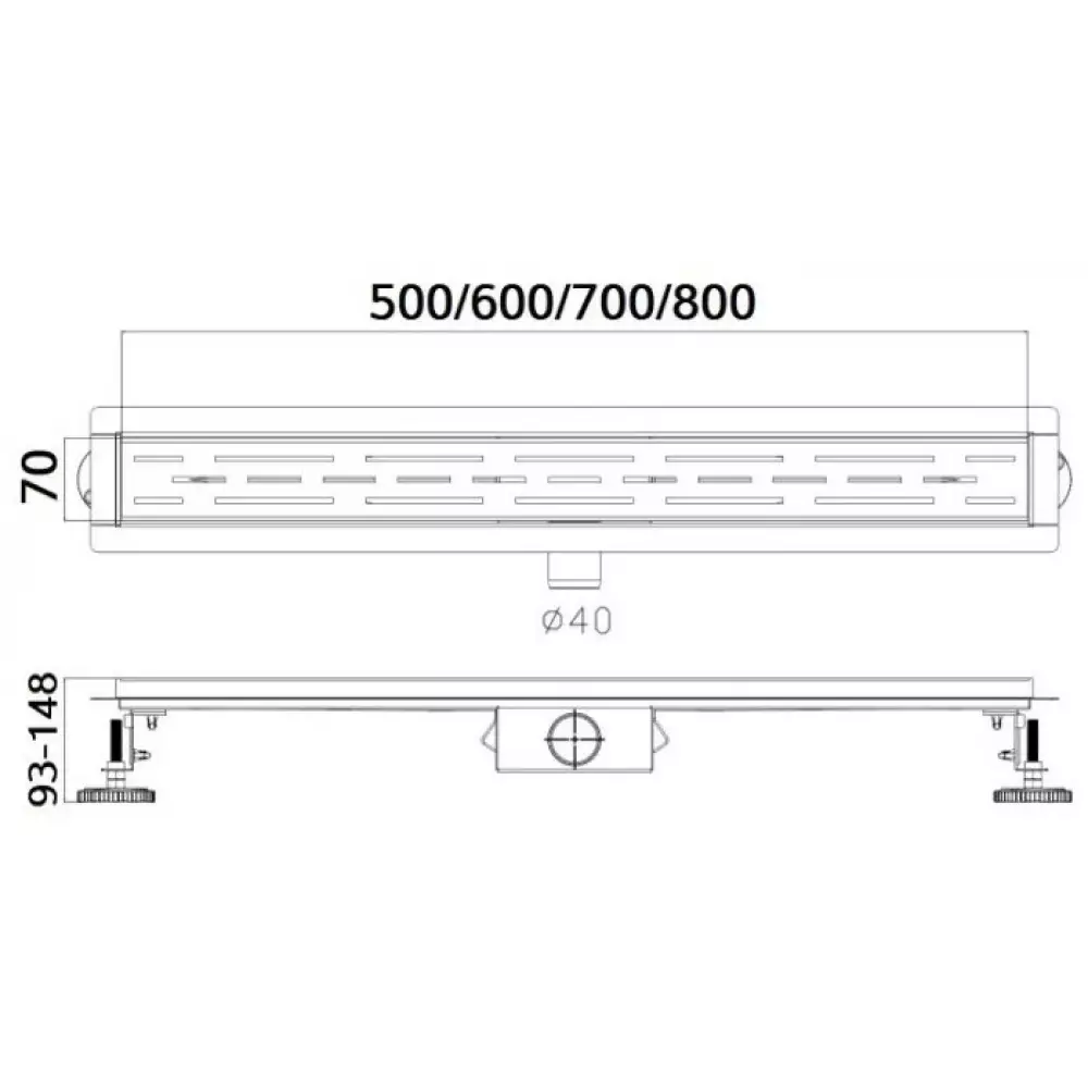Трап Haiba HB91600 сатин 70*600