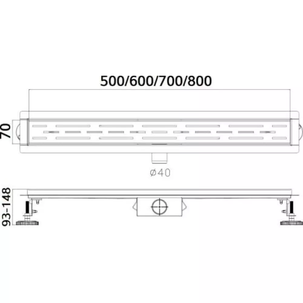 Трап Haiba HB91800 сатин 70*800