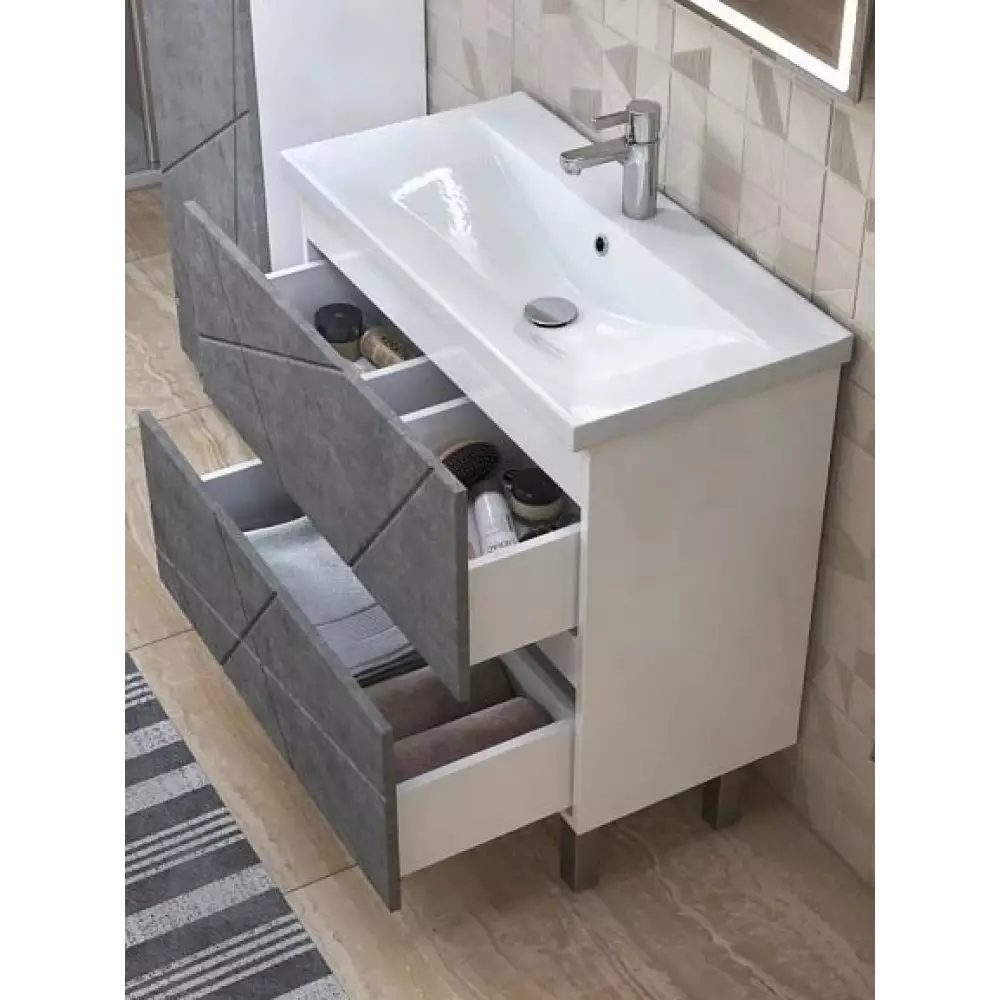 Тумба Vigo Geometry 80 бетон под умывальник 9696 (80)