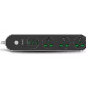 Фильтр сетевой Ldnio SC3301 3 розетки 3 usb 3.1a 1.6м