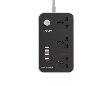 Фильтр сетевой Ldnio SC3412 3 розетки 3 usb 1-Type-C 38W 2м