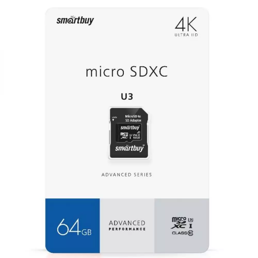 Флеш-карта SmartBuy 64gb micro SDHC (class 10)