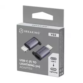 Адаптер Breaking Y02, Lightning - USB-C (Фиолетовый) 24568