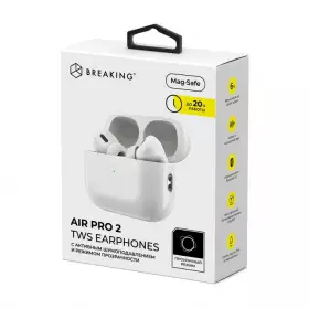 Беспроводная стереогарнитура TWS Breaking Air Pro 2, ANC/ENC, Bluetooth 5.3 (Белый) 25505