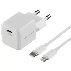 СЗУ Breaking P-10, USB-C, CaN 25W, 3A+кабель USB-C Lightning (Белый) 22246