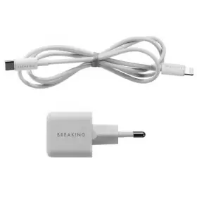 СЗУ Breaking P-10, USB-C, CaN 25W, 3A+кабель USB-C Lightning (Белый) 22246