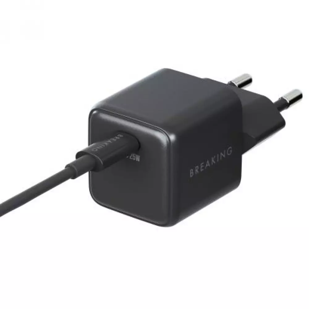 СЗУ Breaking P-10, USB-C, CaN 25W, 3A+кабель USB-C Lightning черный 22247