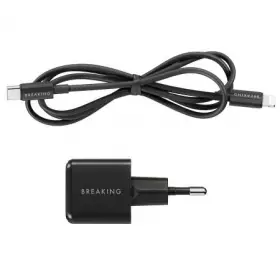 СЗУ Breaking P-10, USB-C, CaN 25W, 3A+кабель USB-C Lightning черный 22247