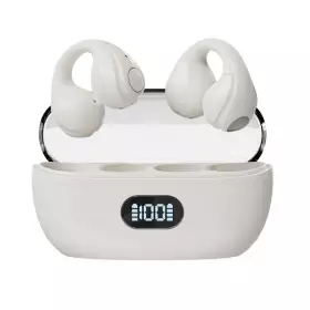 Беспроводная стереогарнитура Breaking BT-04 Clips, LED, Bluetooth 5.3 (Бежевый) 25536