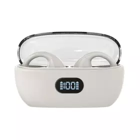 Беспроводная стереогарнитура Breaking BT-04 Clips, LED, Bluetooth 5.3 (Бежевый) 25536