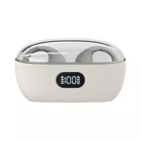 Беспроводная стереогарнитура Breaking BT-04 Clips, LED, Bluetooth 5.3 (Бежевый) 25536