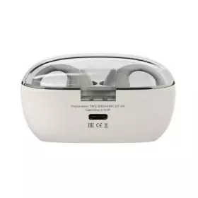 Беспроводная стереогарнитура Breaking BT-04 Clips, LED, Bluetooth 5.3 (Бежевый) 25536